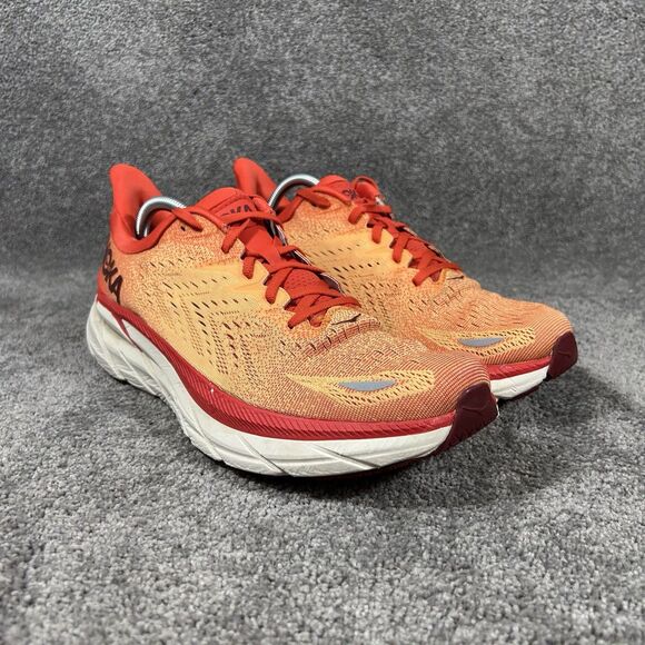 Hoka One One Clifton 8 1119393 FBOR Mens Size 11 Orange Running Shoes No Insoles - Picture 2 of 13